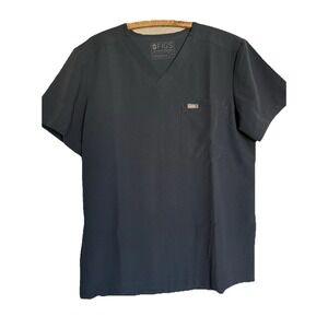 Figs Men’s Medium Double Pocket‎ V-Neck Scrub Top Medical Spa Clinic Utility